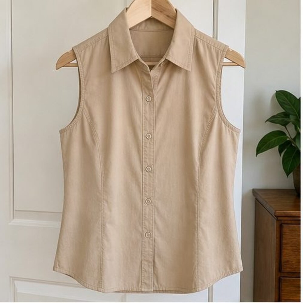 Sand Ruffle Blouse